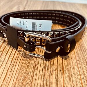 PacSun Black Belt with Silver Studs